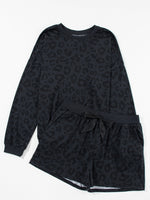 Long Sleeve Top and Shorts Two Piece Set