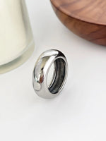 2-Piece 18K Gold-Plated Stainless Dome Band Rings - Ladyez
