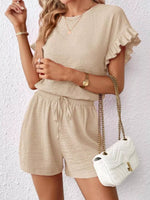 Round Neck Tee and Shorts Set