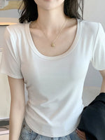 Plus Size Round Neck Short Sleeve T-Shirt