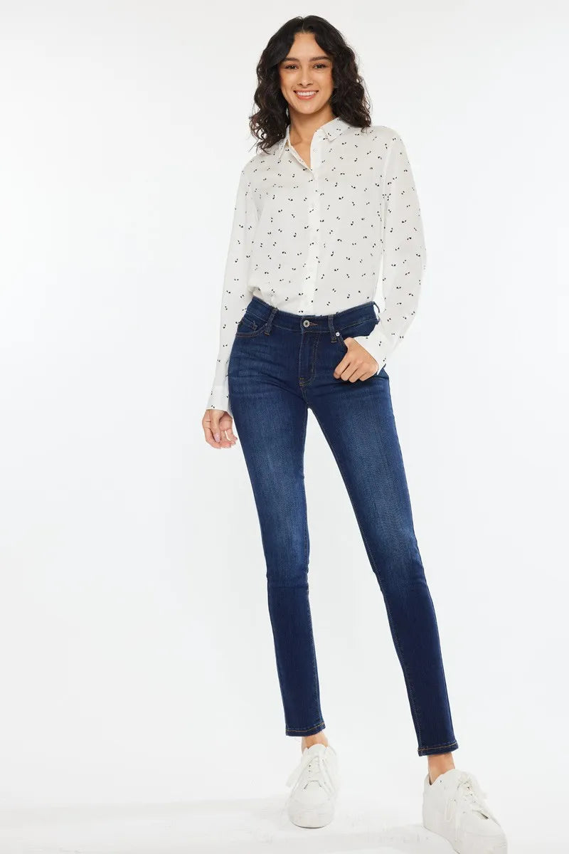 Kancan Mid Rise Super Skinny Jeans - Ladyez