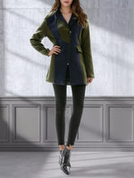 Color Block Zip Up Outerwear