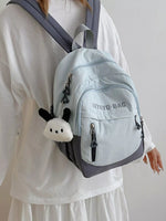 Color Block Lightweight Casual Backpack Bag