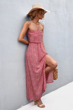 Strapless Split Maxi Dress - Ladyez