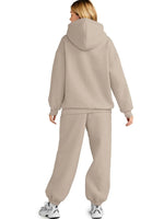 Full Size Kangaroo Pocket Hoodie and Joggers Set Plus Size