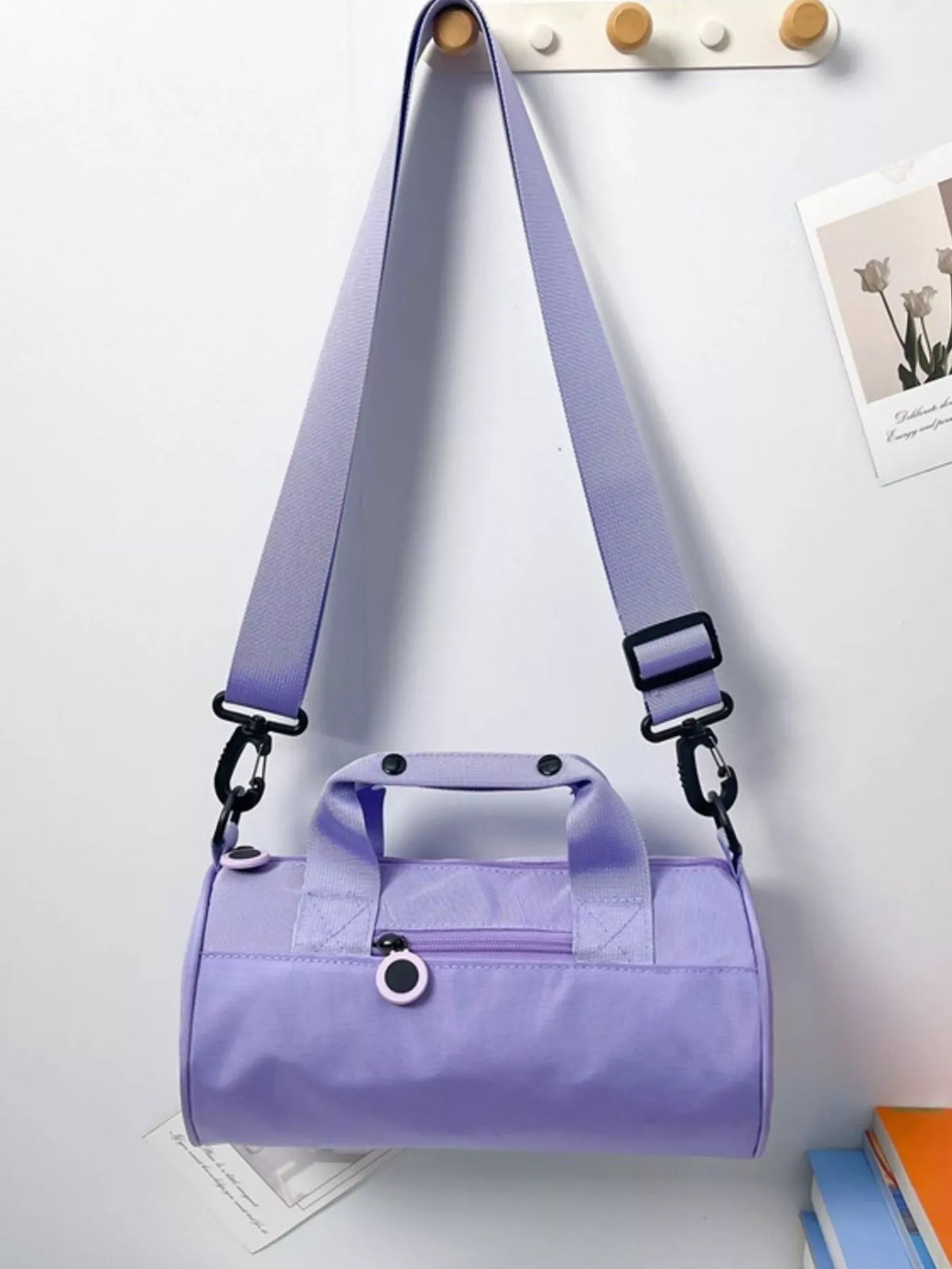 Adjustable Strap Barrel Crossbody Bag