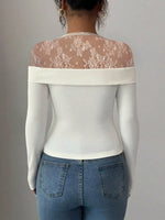 Lace Detail Long Sleeve Top