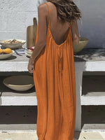 Backless Spaghetti Strap Maxi Dress