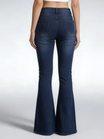 Full Size Vintage Wash High-Waisted Flare Jeans Plus Size