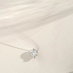 1 Carat Heart-Shaped Pendant Necklace