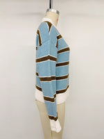Striped Polo Collar Sweater