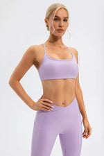 Crisscross Spaghetti Strap Active Cami - Ladyez