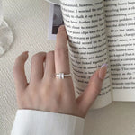 925 Sterling Silver Zircon Geometric Ring