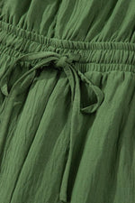 Ruffled Cap Sleeve Wide Leg Jumpsuit - Ladyez
