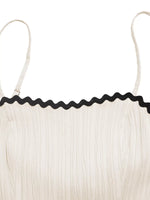 Contrast Trim Tiered Cami Dress