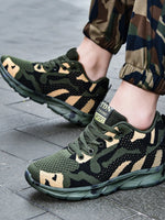 Camouflage Mesh Athletic Sneakers