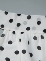 Polka Dot Halter Neck Ruffle Dress