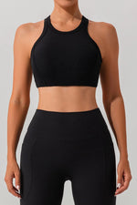 Round Neck Racerback Active Tank - Ladyez