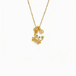 18K Gold-Plated Crab Pendant Necklace