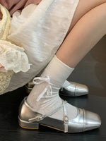 Square Toe Block Heels Mary Jane Shoes - Ladyez