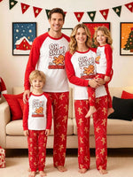Family Matching Christmas Pajamas Set with Gingerbread Man Print