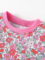 Children's Floral Print Short Sleeve A-Line Dress
