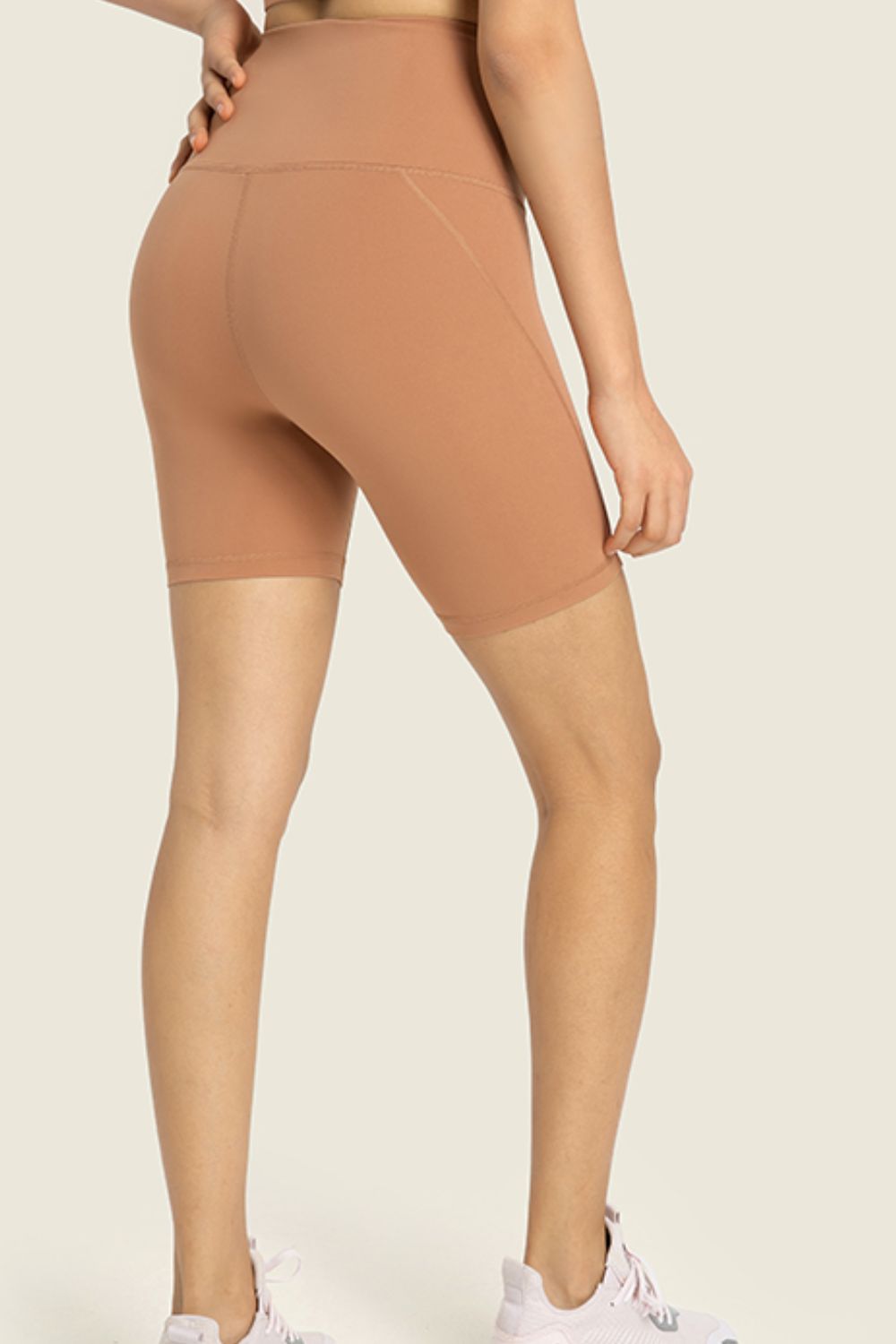 Millennia Seamless High-Rise Wide Waistband Biker Shorts - Ladyez