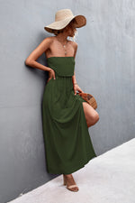 Strapless Split Maxi Dress - Ladyez