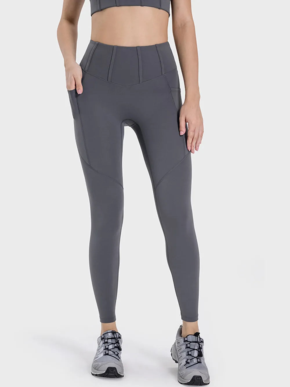 Millennia Pocketed High Waist Active Leggings - Ladyez