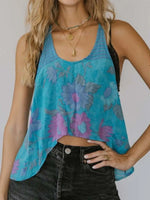 Printed Scoop Neck Tank - Ladyez