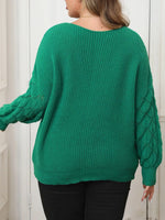Plus Size Butterfly Dropped Shoulder Sweater