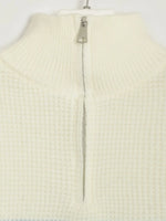 Striped Half Zip Long Sleeve Sweater