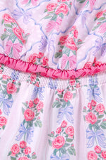 Tiered Ruffles Sleeveless Summer Floral Dress