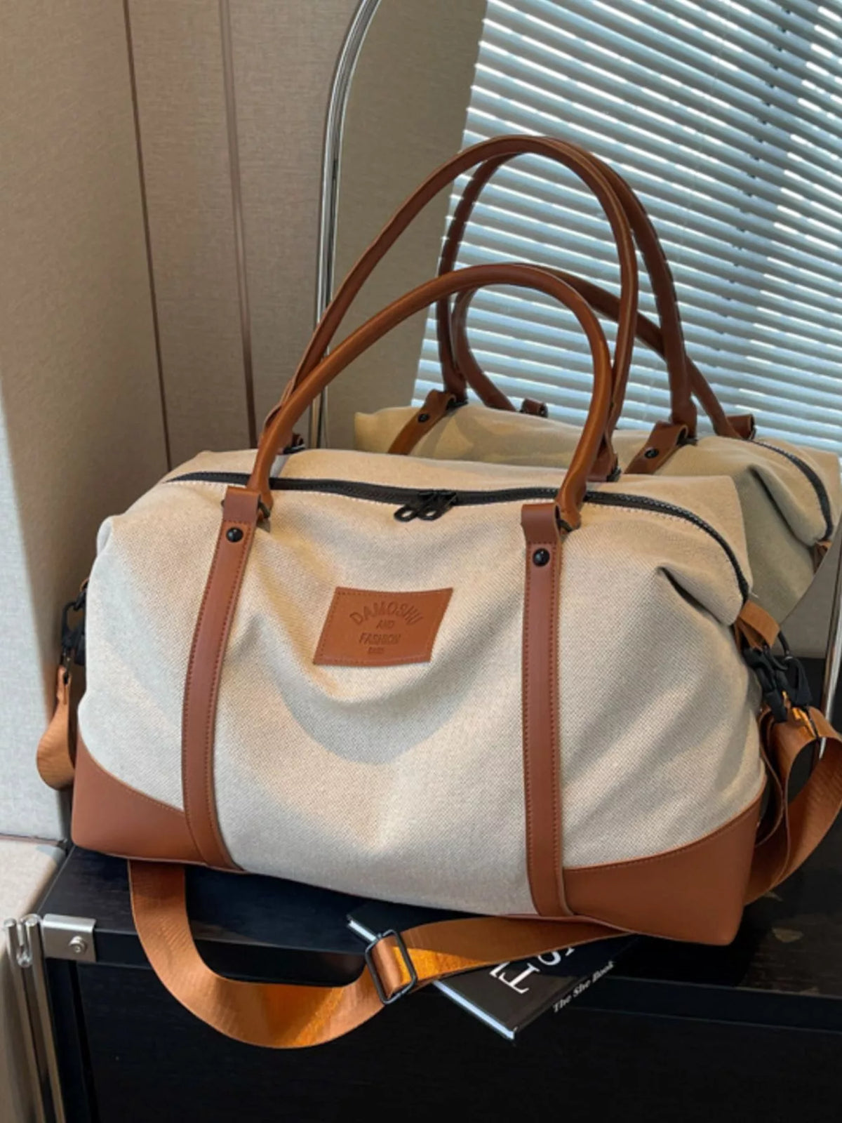 Canvas Leather Trim TravelBag