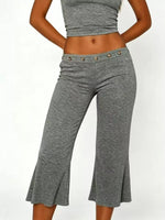 Mid Rise Capris Pants