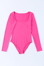 Scoop Neck Long Sleeve Bodysuit - Ladyez