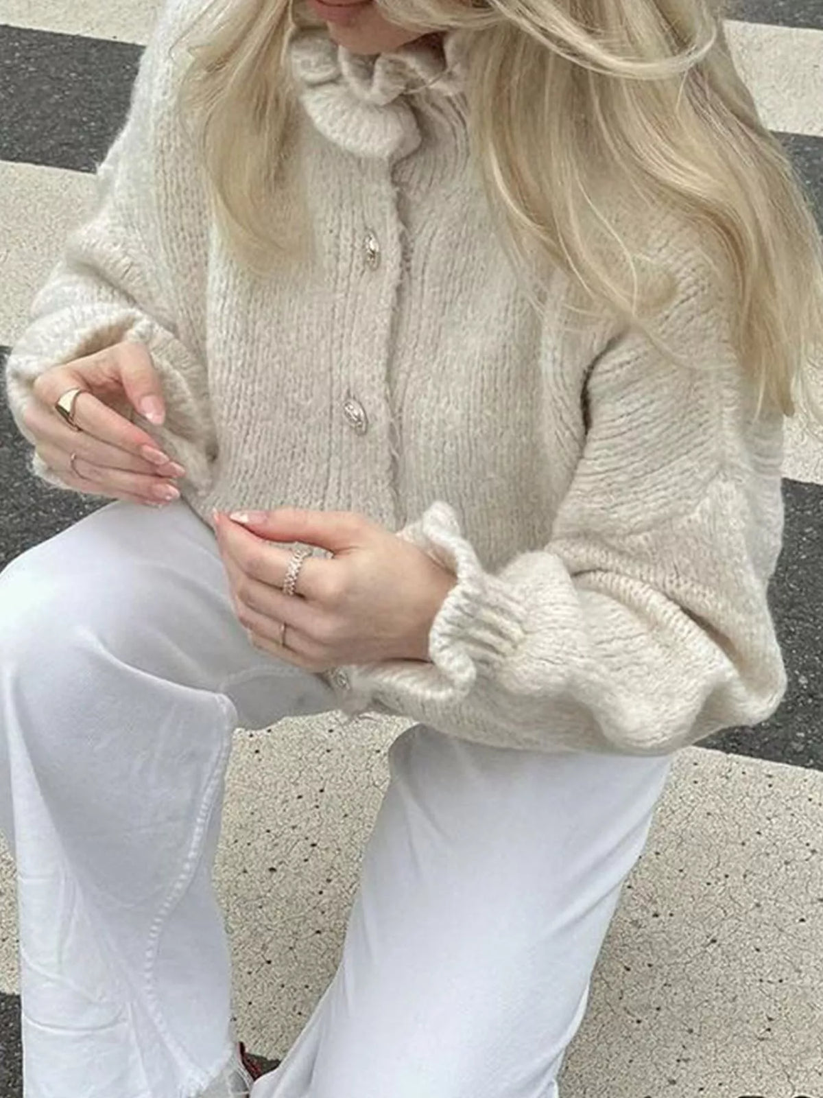 Button-Down Long Sleeve Cardigan