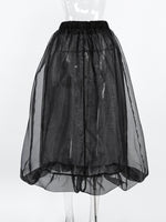 Elastic Waist Flowy Skirt