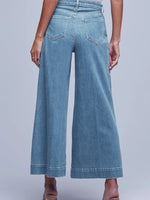 Seam Detail Flared Bottom Ankle Length Jeans - Ladyez
