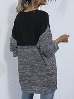 Color Block Long Sleeve Oversized Sweater