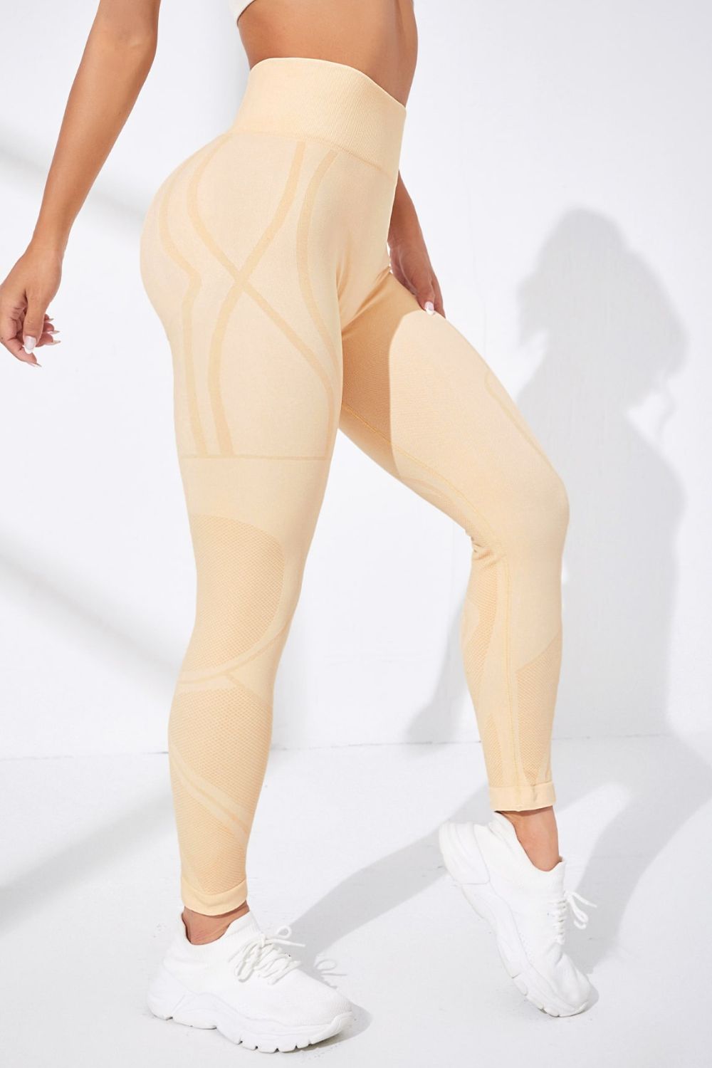 Wide Waistband Long Active Pants - Ladyez