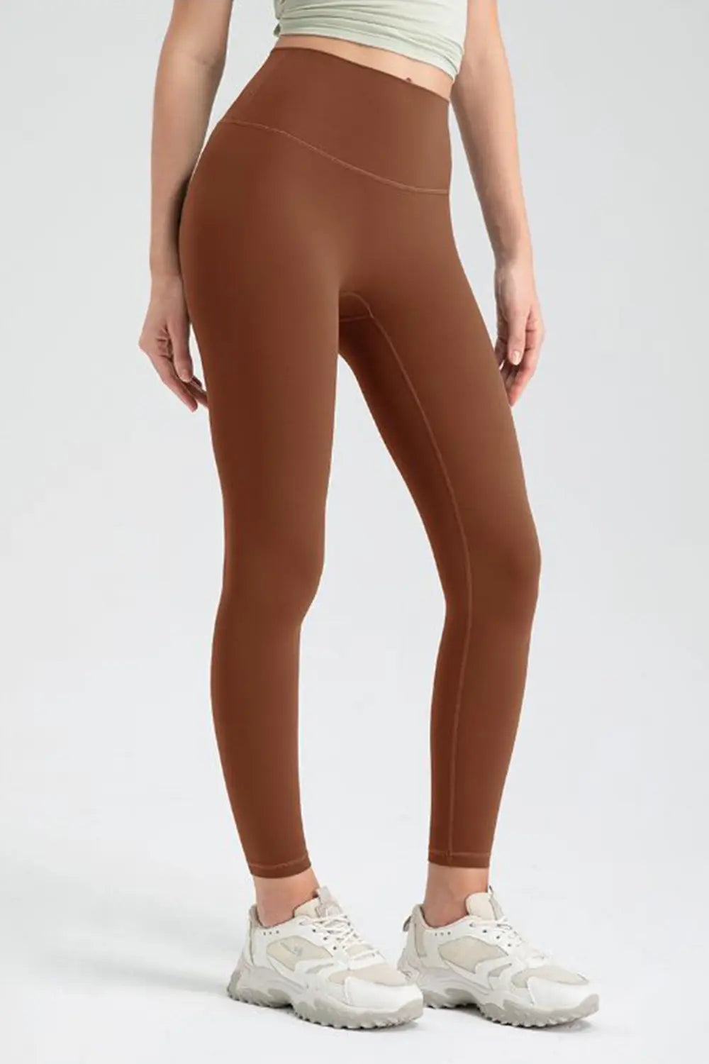 Wide Waistband High Waist Sport Leggings - Ladyez