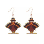 Thanksgiving Turkey Dangle Earrings
