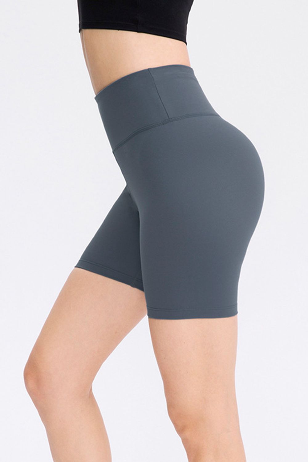 Wide Waistband Sports Shorts - Ladyez