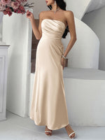 Devine Ruched Tube Maxi Dress - Ladyez