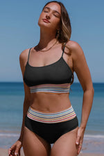 Scoop Neck Spaghetti Strap Two-Piece Swim Set - Ladyez