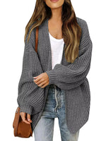 Open-Front Chunky Knit Cardigan
