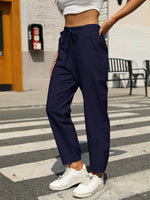 Elastic Waist Tapered Pants