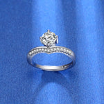1 Carat Moissanite 925 Sterling Silver Ring