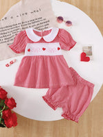 Children's Gingham 'LOVE' Top and Shorts Set